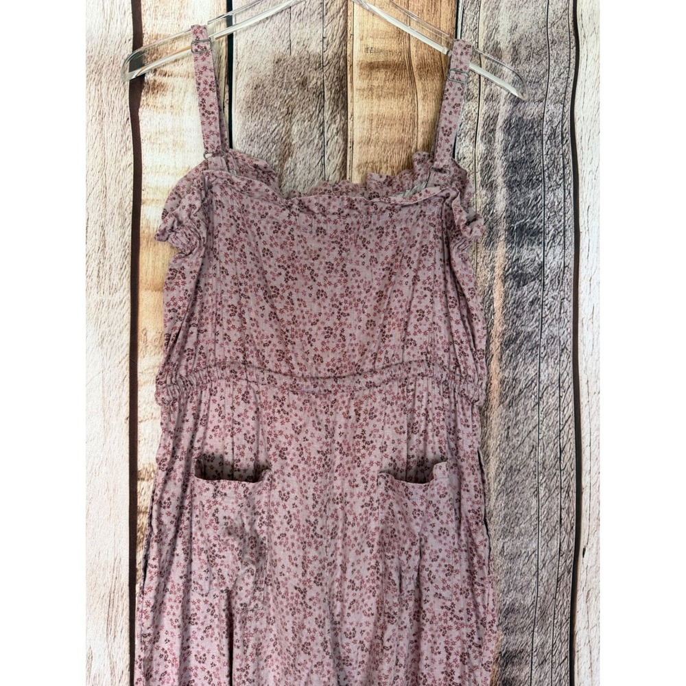 Toad & Co Taj Hemp Strappy Jumpsuit Floral Boho Sustainable Pink Size Small - Picture 5 of 10